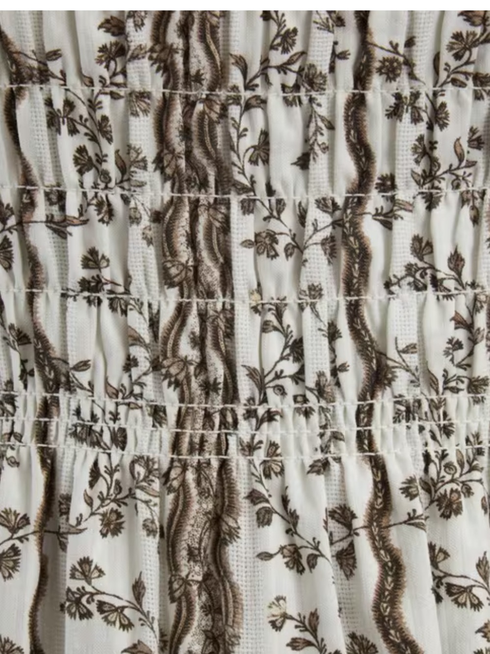 Hill House Home Kimmy Nap Dress Mocha Provencal Floral Cotton Size M - Picture 3 of 3